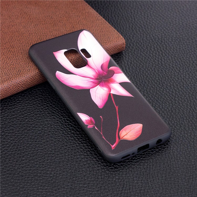 Embossment Patterned Soft TPU Phone Cover for Samsung Galaxy S9 - Blooming Flower-3
