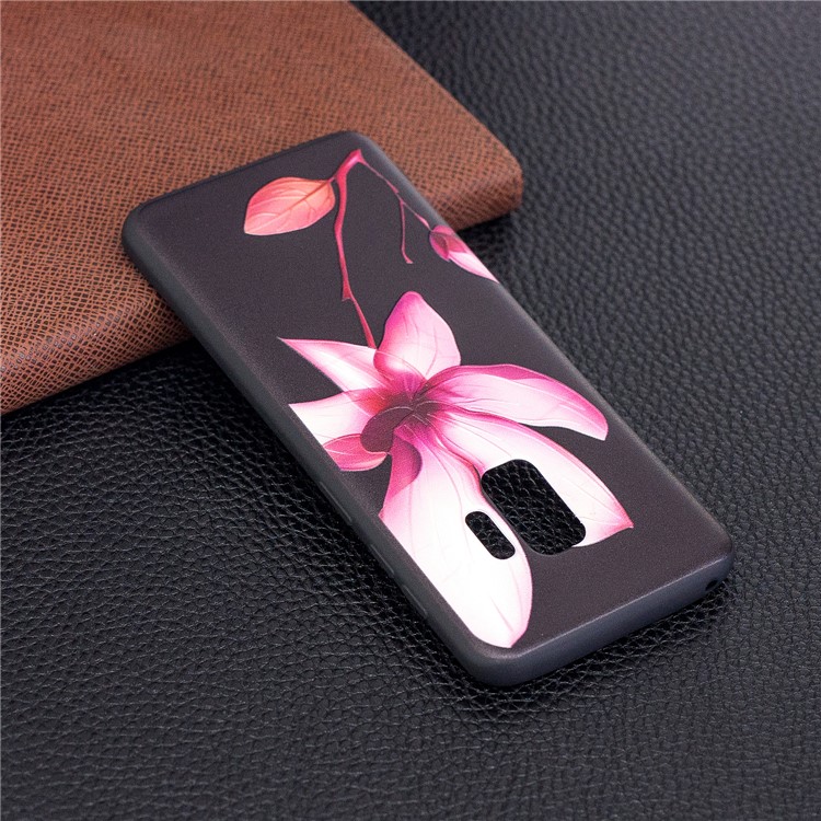 Embossment Patterned Soft TPU Phone Cover for Samsung Galaxy S9 - Blooming Flower-4