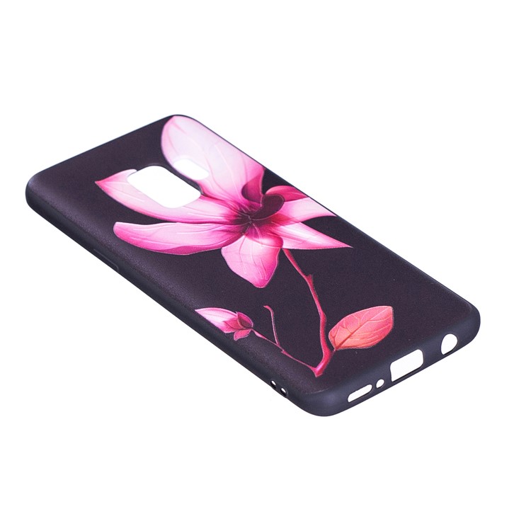 Embossment Patterned Soft TPU Phone Cover for Samsung Galaxy S9 - Blooming Flower-5