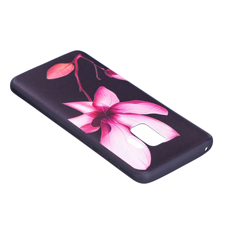 Embossment Patterned Soft TPU Phone Cover for Samsung Galaxy S9 - Blooming Flower-6