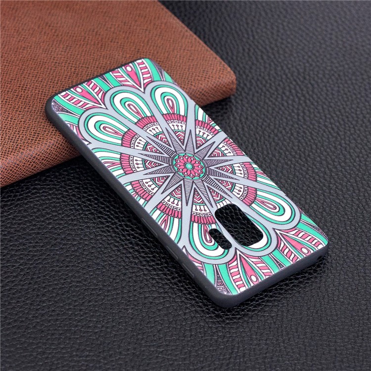 Embossment Patterned Soft TPU Mobile Cover for Samsung Galaxy S9 - Symmetric Pattern-4