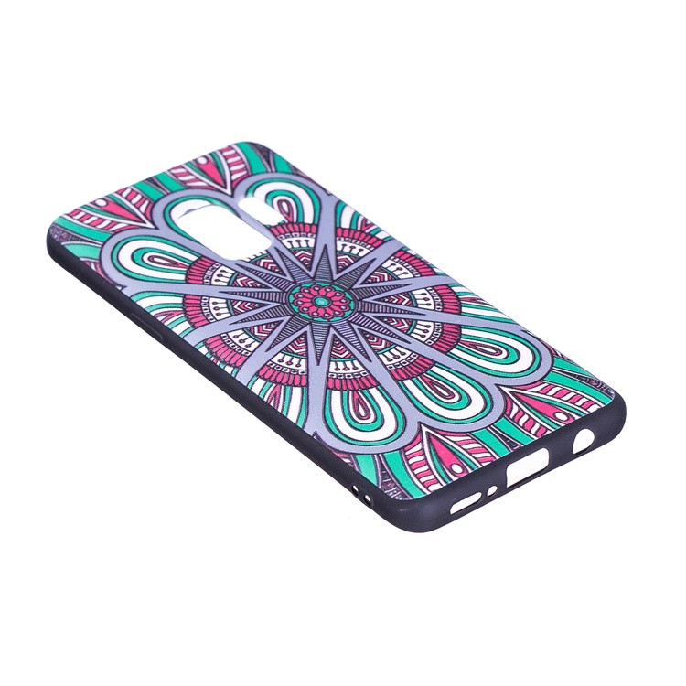 Embossment Patterned Soft TPU Mobile Cover for Samsung Galaxy S9 - Symmetric Pattern-5