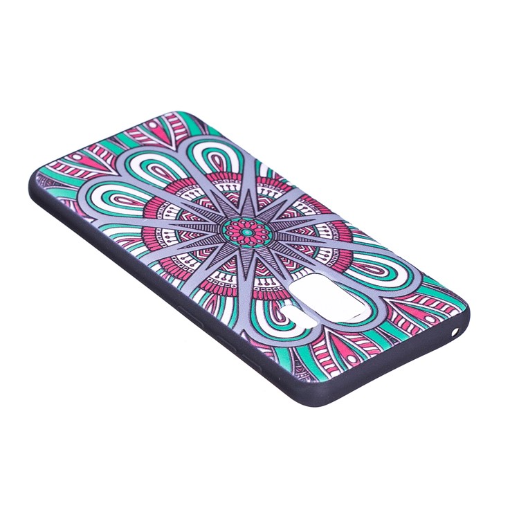 Embossment Patterned Soft TPU Mobile Cover for Samsung Galaxy S9 - Symmetric Pattern-6