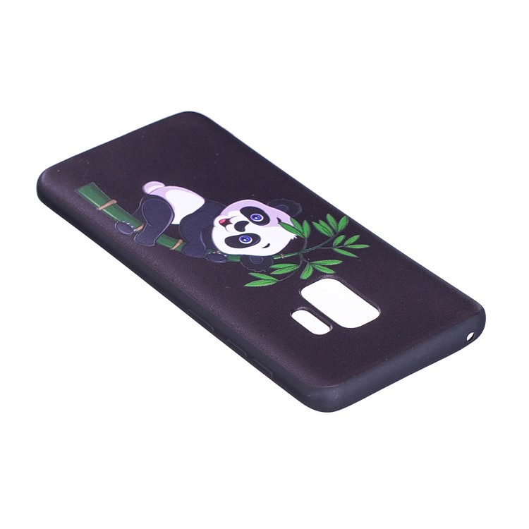 Embossment Patterned Soft TPU Protector Case for Samsung Galaxy S9 - Panda on Bamboo-6