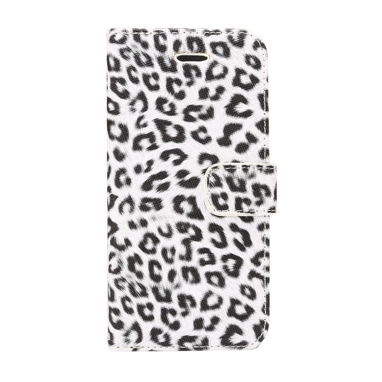 Leopard Pattern Leather Wallet Stand Mobile Case for Samsung Galaxy S9 G960 - White-2