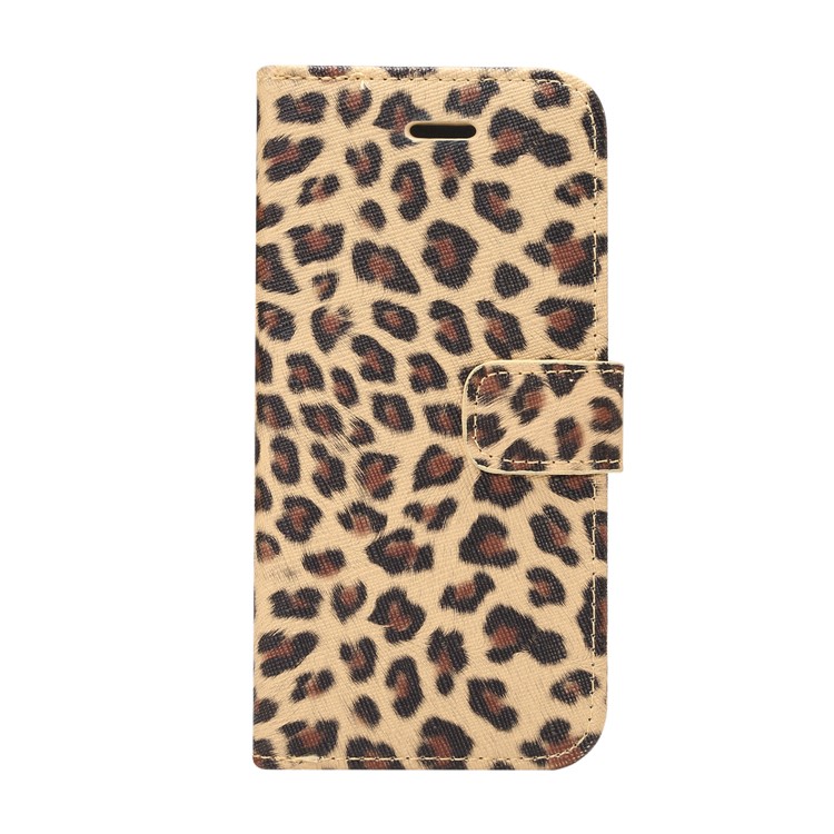 Leopard Pattern Leather Wallet Stand Mobile Shell for Samsung Galaxy S9 G960 - Brown-2