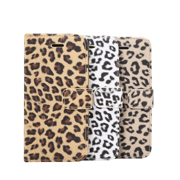Leopard Pattern Leather Wallet Stand Mobile Shell for Samsung Galaxy S9 G960 - Brown-8