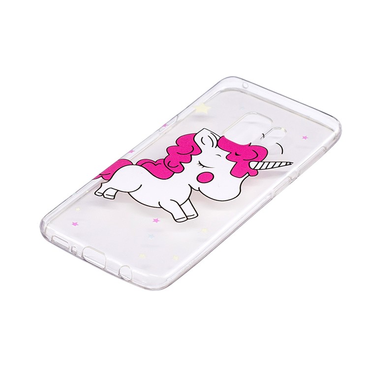 Soft Embossed Pattern Printing TPU Protective Case for Samsung Galaxy S9 - Cute Unicorn-2