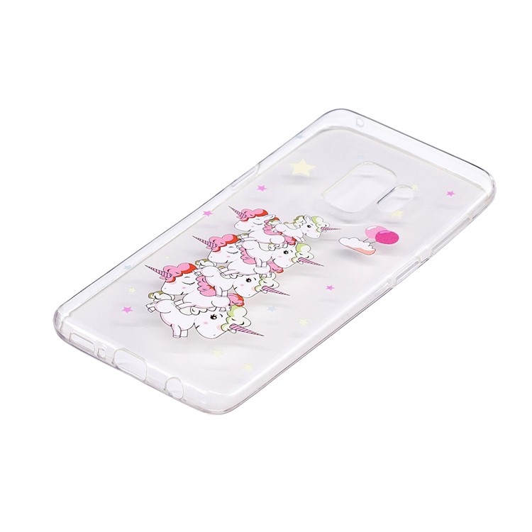 Soft Embossed Pattern Printing TPU Protective Cover for Samsung Galaxy S9 - Unicorn Moutain-2