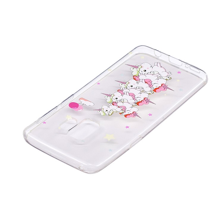 Soft Embossed Pattern Printing TPU Protective Cover for Samsung Galaxy S9 - Unicorn Moutain-3