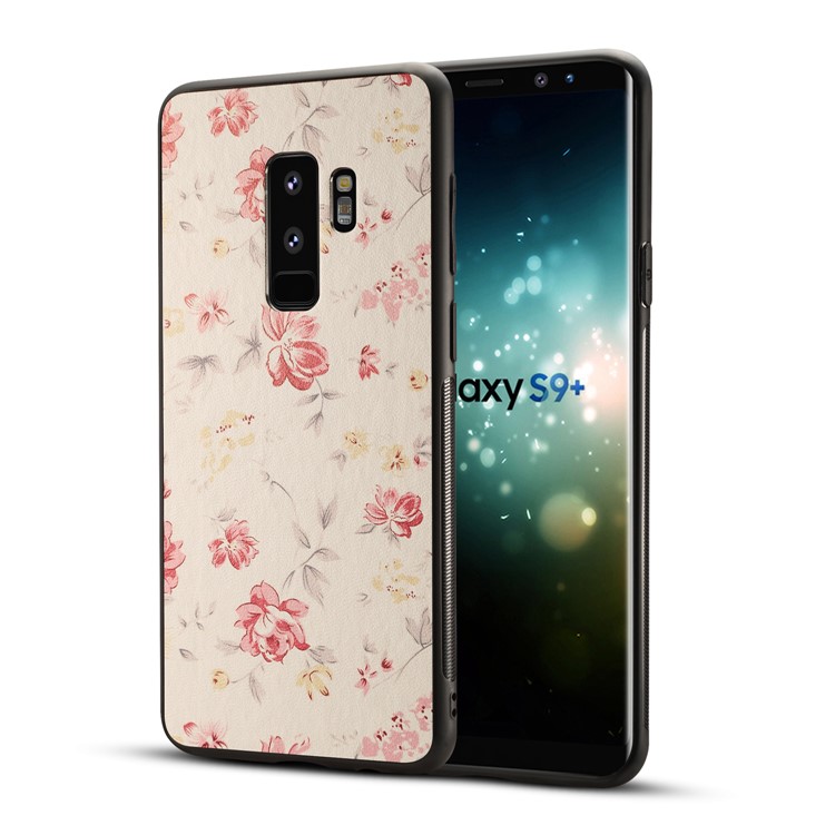 

Pattern Printing PU Leather Coated PC + TPU Combo Cover for Samsung Galaxy S9 Plus G965 - Blooming Flower
