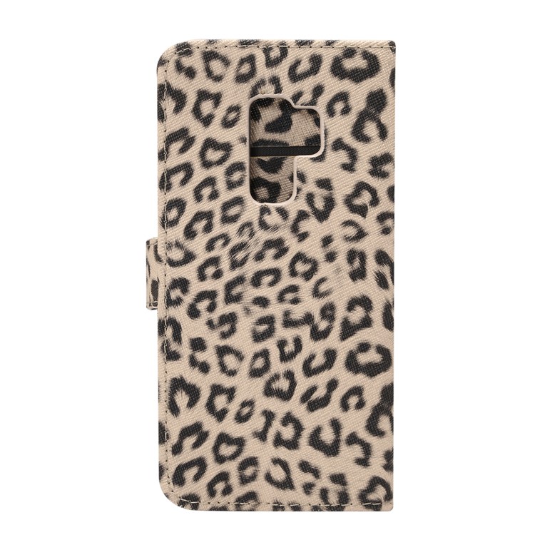 For Samsung Galaxy S9+ G965 Leopard Pattern Leather Wallet Mobile Case - Grey-3