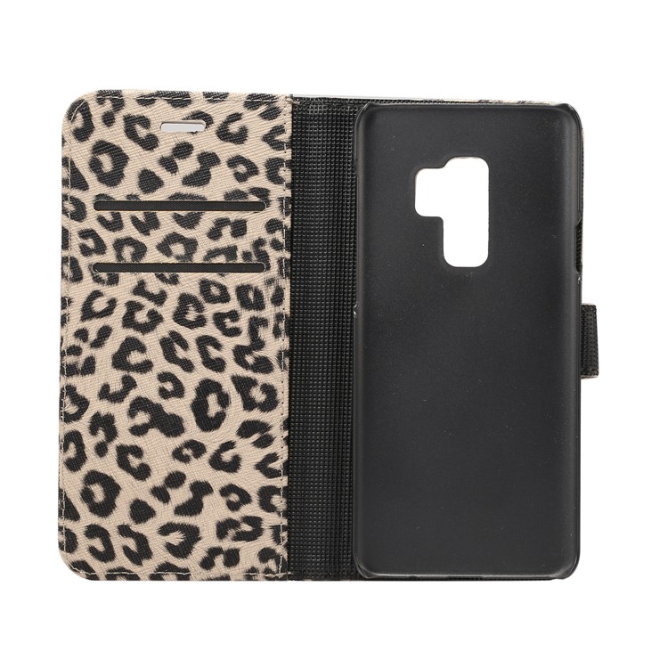 For Samsung Galaxy S9+ G965 Leopard Pattern Leather Wallet Mobile Case - Grey-4