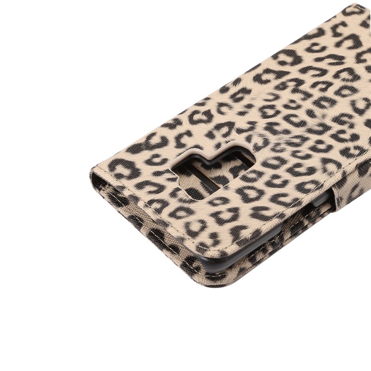 For Samsung Galaxy S9+ G965 Leopard Pattern Leather Wallet Mobile Case - Grey-7