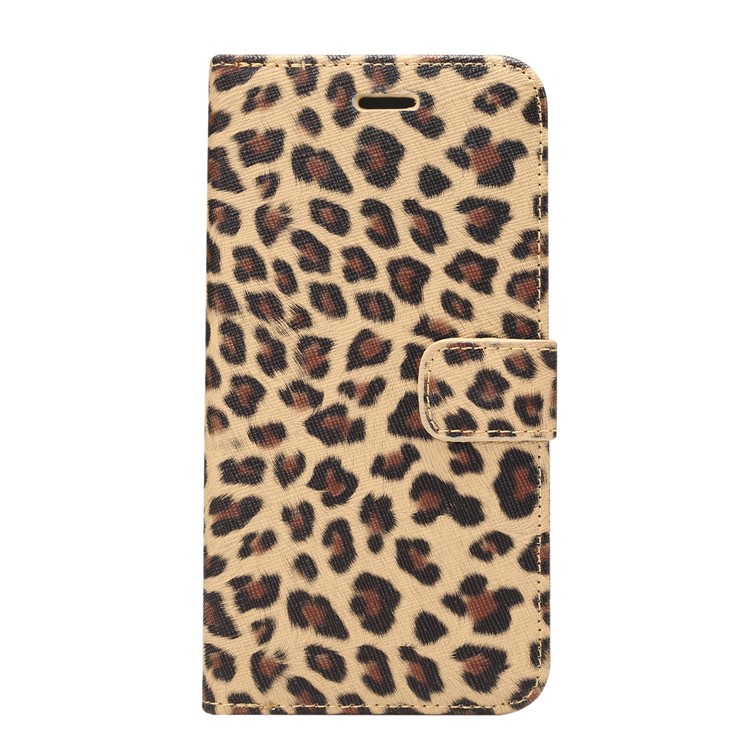 Leopard Pattern Leather Wallet Stand Cover Case for Samsung Galaxy S9 Plus - Brown-2