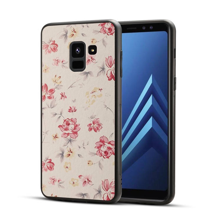 

Pattern Printing PU Leather Coated PC + TPU Hybrid Mobile Case for Samsung Galaxy A8 (2018) - Pretty Flower