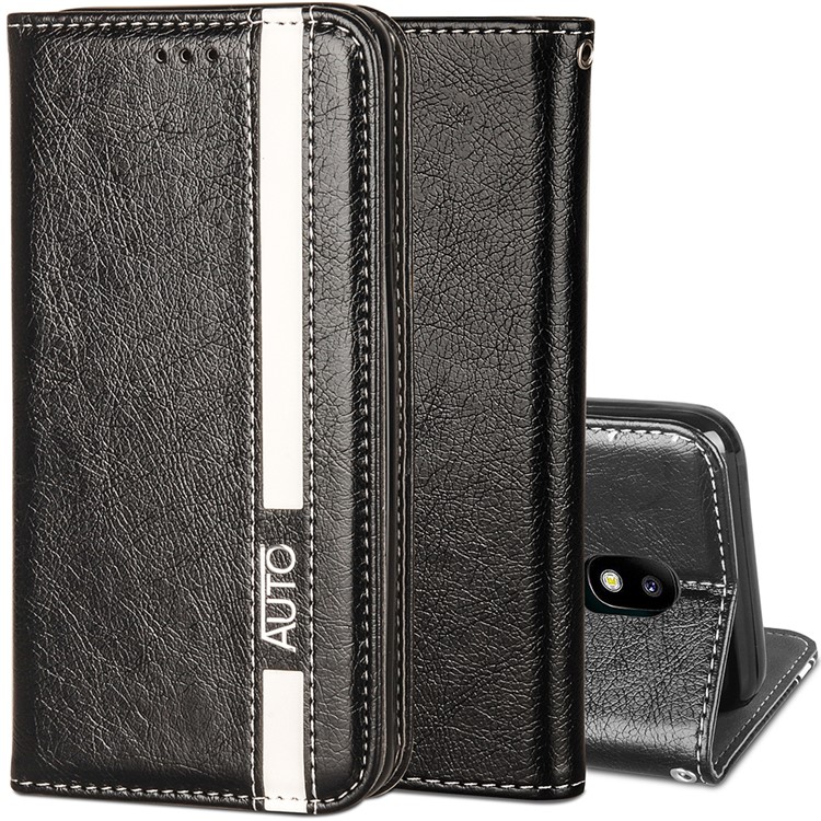Business Style Auto-absorbed PU Leather Case with Card Slot for Samsung Galaxy J5 (2017) EU Version/J5 Pro (2017) - Black-1