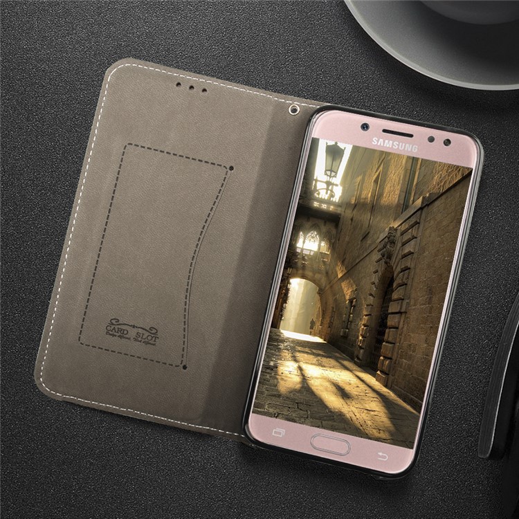 Business Style Auto-absorbed PU Leather Case with Card Slot for Samsung Galaxy J5 (2017) EU Version/J5 Pro (2017) - Black-10