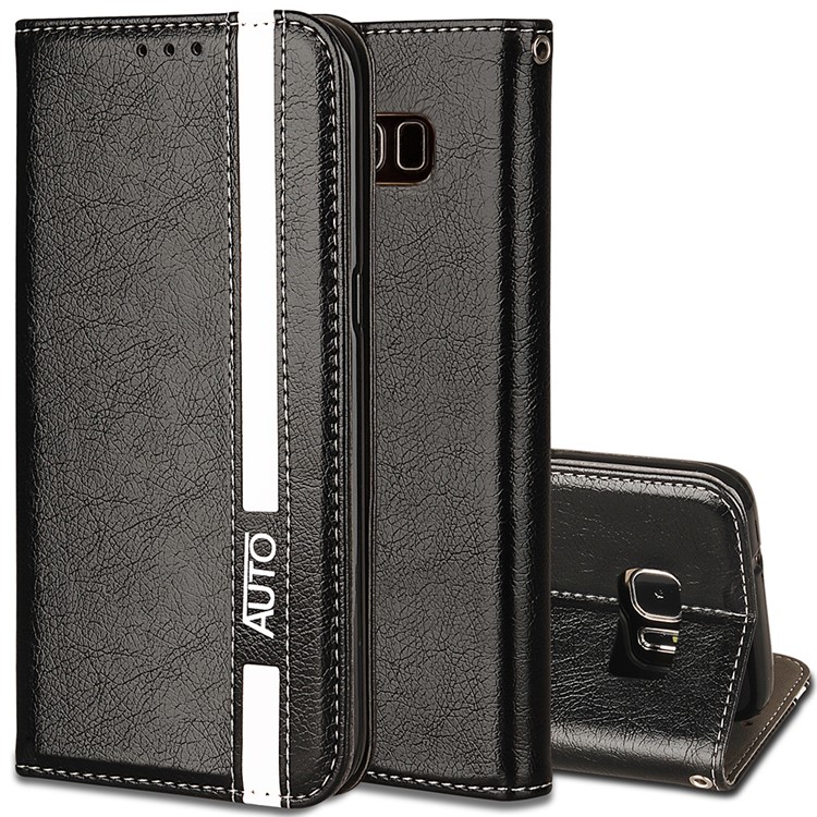 Business Style Auto-absorbed PU Leather Case with Card Slot for Samsung Galaxy S8+ SM-G955 - Black-1
