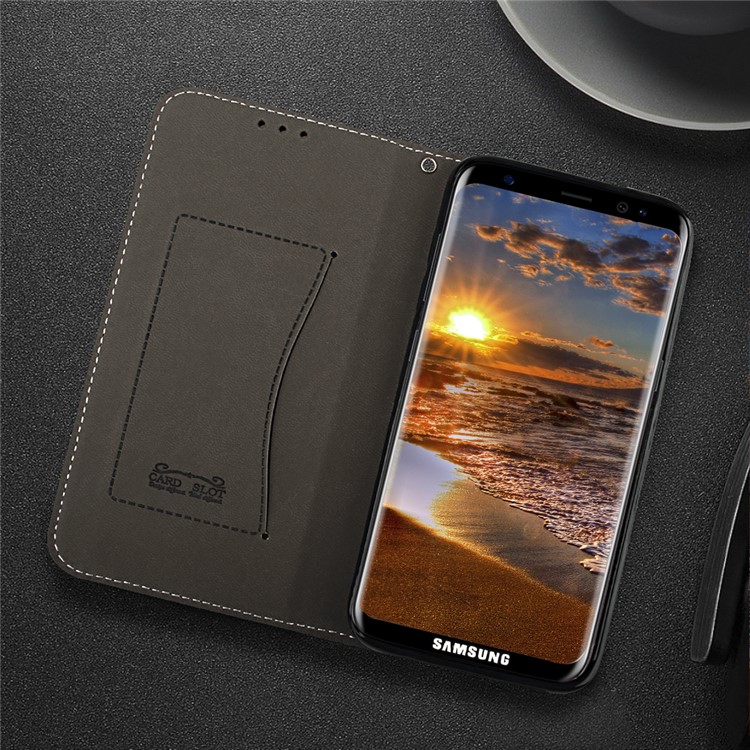 Business Style Auto-absorbed PU Leather Case with Card Slot for Samsung Galaxy S8+ SM-G955 - Black-10