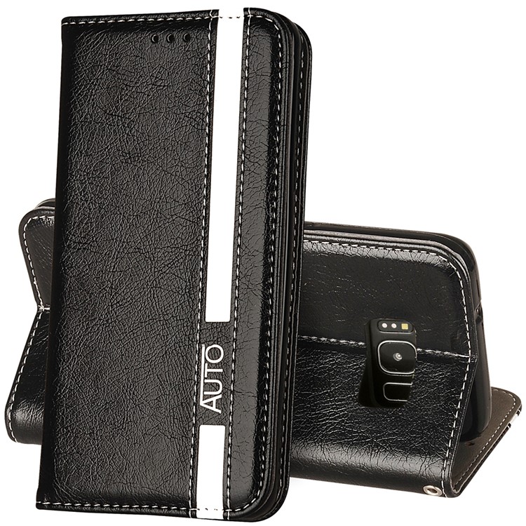Business Style Auto-absorbed PU Leather Case with Card Slot for Samsung Galaxy S8+ SM-G955 - Black-2