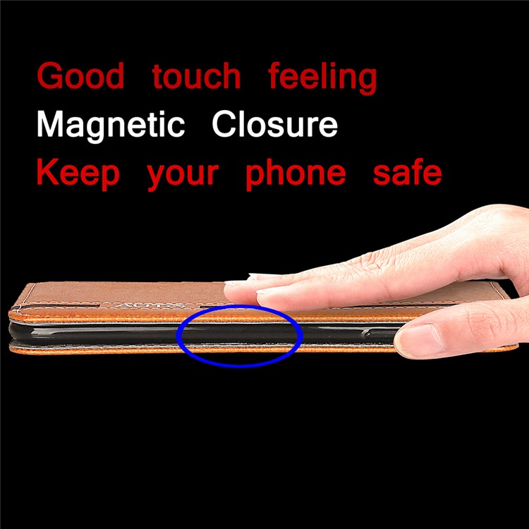 Business Style Auto-absorbed PU Leather Case with Card Holder for Samsung Galaxy S8 Plus SM-G955 - Brown-11