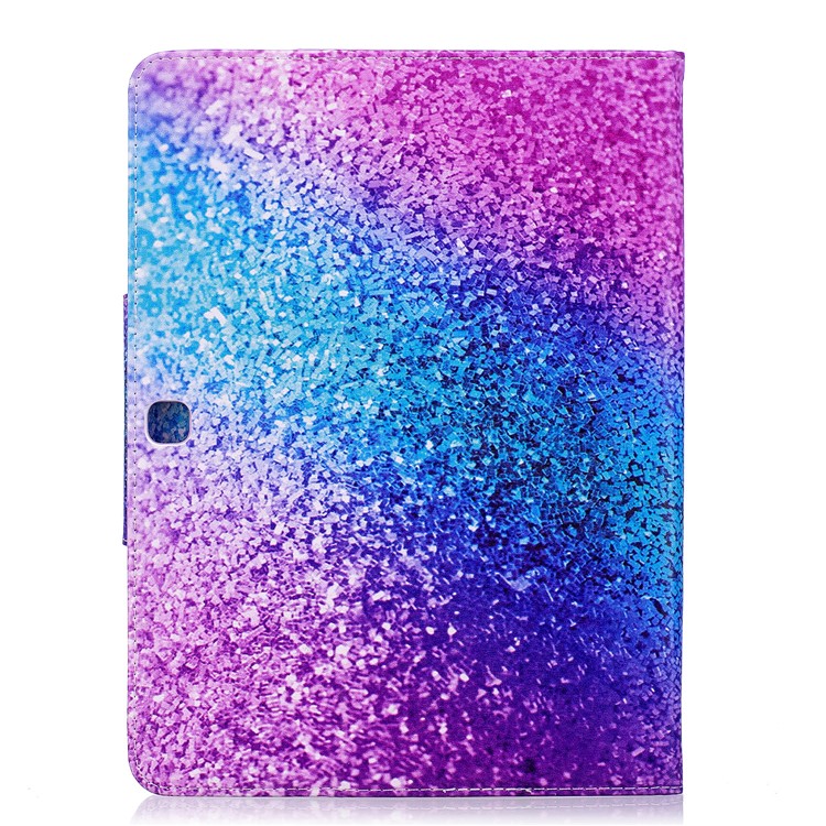 Patterned Leather Smart Wallet Cover for Samsung Galaxy Tab 4 10.1 T530 T531 T535 - Colorful Glitter Pattern-2