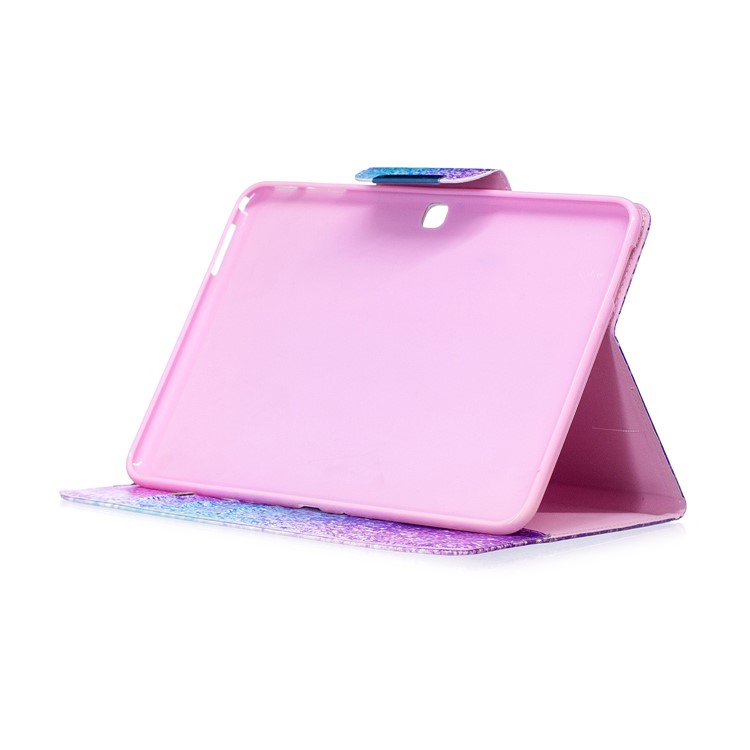 Patterned Leather Smart Wallet Cover for Samsung Galaxy Tab 4 10.1 T530 T531 T535 - Colorful Glitter Pattern-5