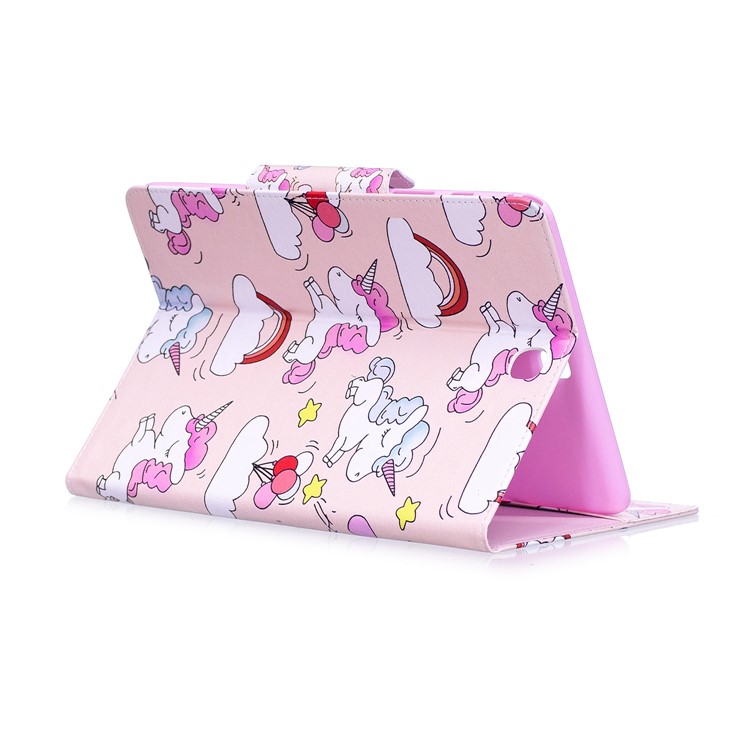 Pattern Printing Wallet Leather Smart Cover for Samsung Galaxy Tab A 9.7 T550 T555 - Unicorn and Cloud-4