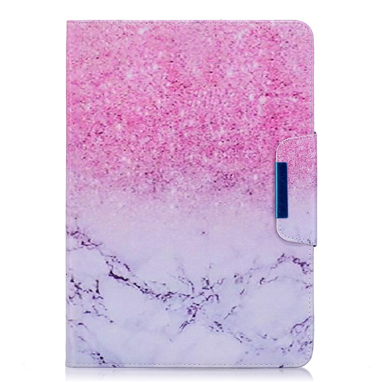 

Patterned Leather Wallet Smart Cover Shell for Samsung Galaxy Tab A 9.7 T550 T555 - Pink Glitter and Marble Pattern