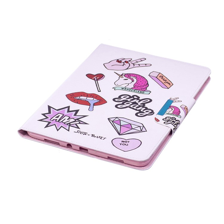 Patterned Wallet Smart Leather Shell Case for Samsung Galaxy Tab A 9.7 T550 T555 - Girl Gang-6