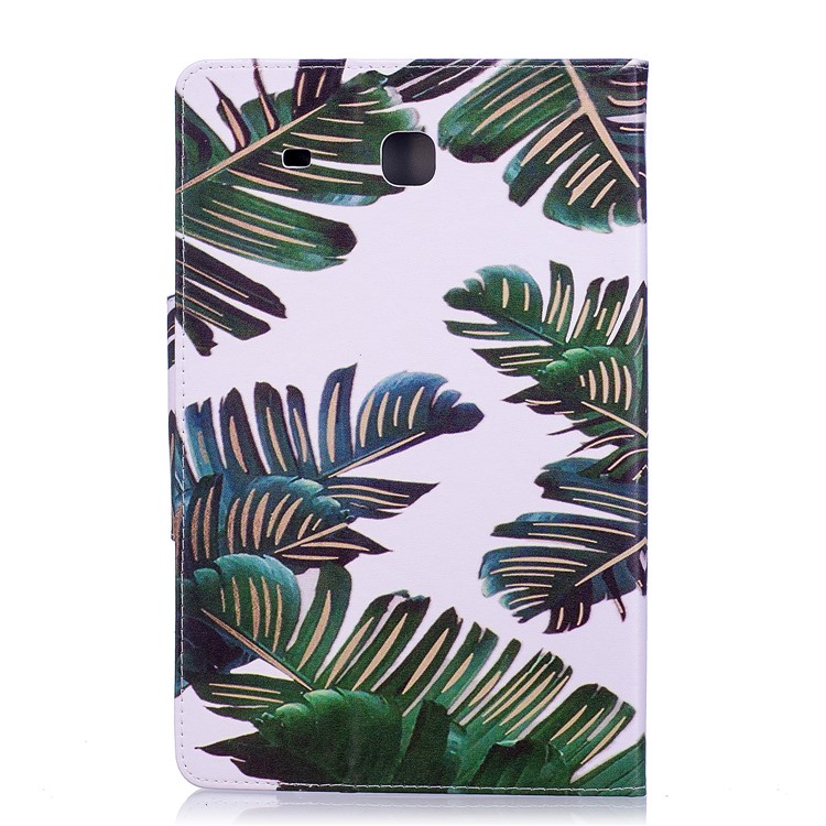 Pattern Printing Smart Leather Stand Case for Samsung Galaxy Tab E 9.6 T560 - Banana Leaves-3