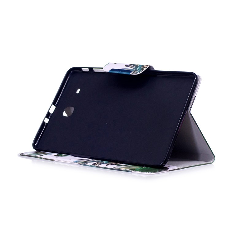 Pattern Printing Smart Leather Stand Case for Samsung Galaxy Tab E 9.6 T560 - Banana Leaves-6
