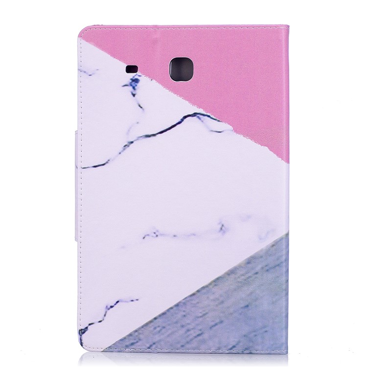Pattern Printing Smart Leather Case with Stand for Samsung Galaxy Tab E 9.6 T560 - Triangle and Marble Grain-2