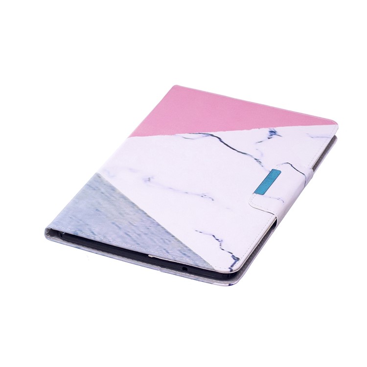 Pattern Printing Smart Leather Case with Stand for Samsung Galaxy Tab E 9.6 T560 - Triangle and Marble Grain-6