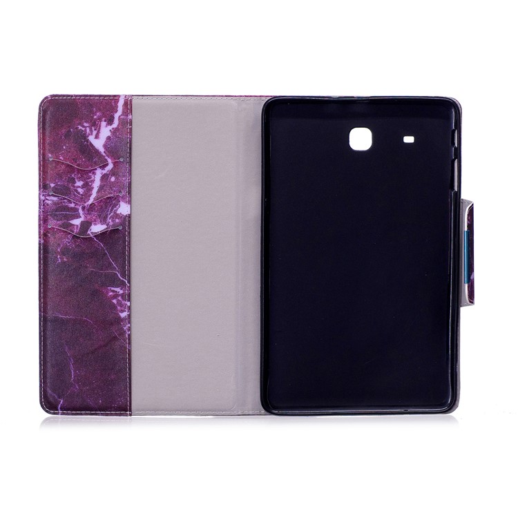 Modèle Impression Couverture En Cuir Intelligente Avec Support Pour Samsung Galaxy Onglet E 9.6 T560 - Grain De Marbre-3