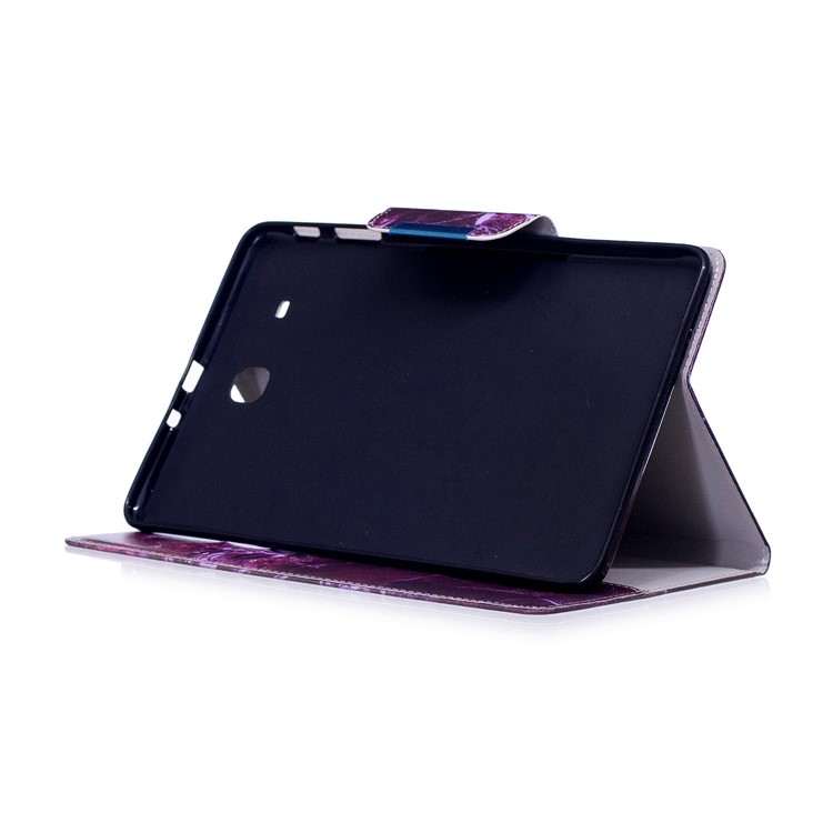 Modèle Impression Couverture En Cuir Intelligente Avec Support Pour Samsung Galaxy Onglet E 9.6 T560 - Grain De Marbre-5