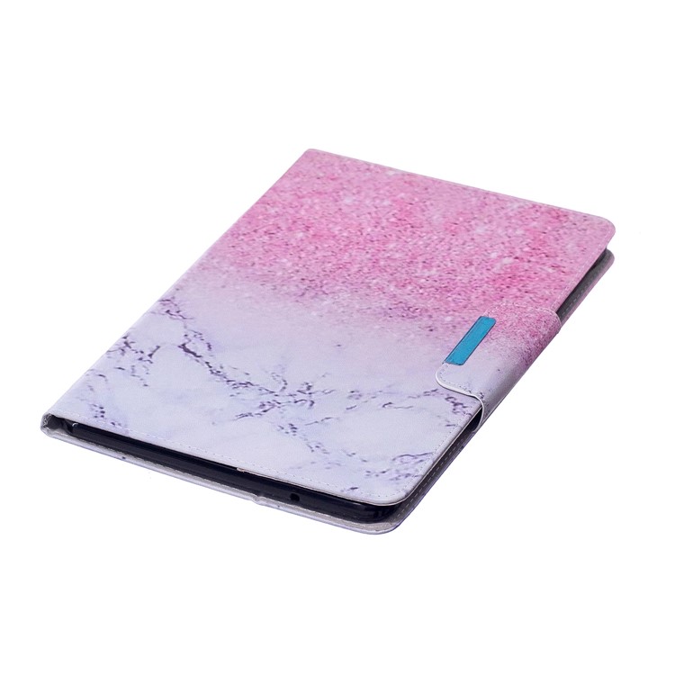 Patterned Smart Leather Stand Case for Samsung Galaxy Tab E 9.6 T560 - Marble Grain and Glitter Pattern-6