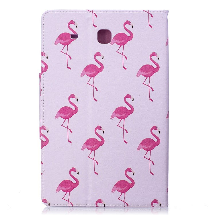 Pattern Printing Smart Leather Protection Case for Samsung Galaxy Tab E 9.6 T560 - Flamingos Pattern-2