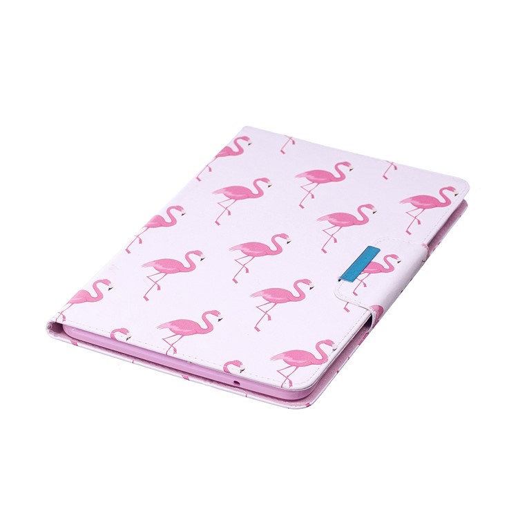 Pattern Printing Smart Leather Protection Case for Samsung Galaxy Tab E 9.6 T560 - Flamingos Pattern-6