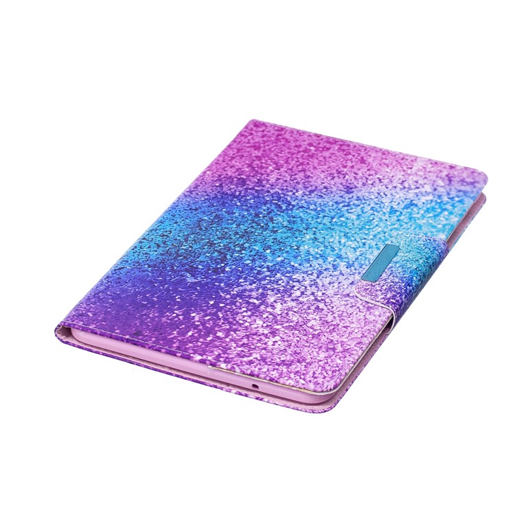 Pattern Printing Smart Leather Stand Shell Cover Case for Samsung Galaxy Tab E 9.6 T560 - Colorful Glitter Pattern-6