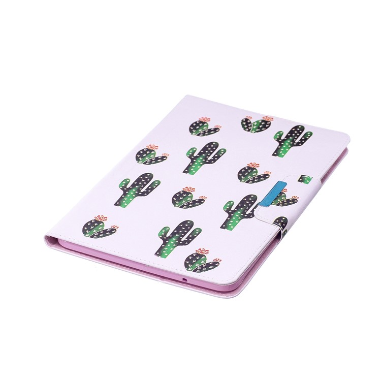 Pattern Printing Smart Leather Protective Case for Samsung Galaxy Tab E 9.6 T560 - Cartoon Cactus-6