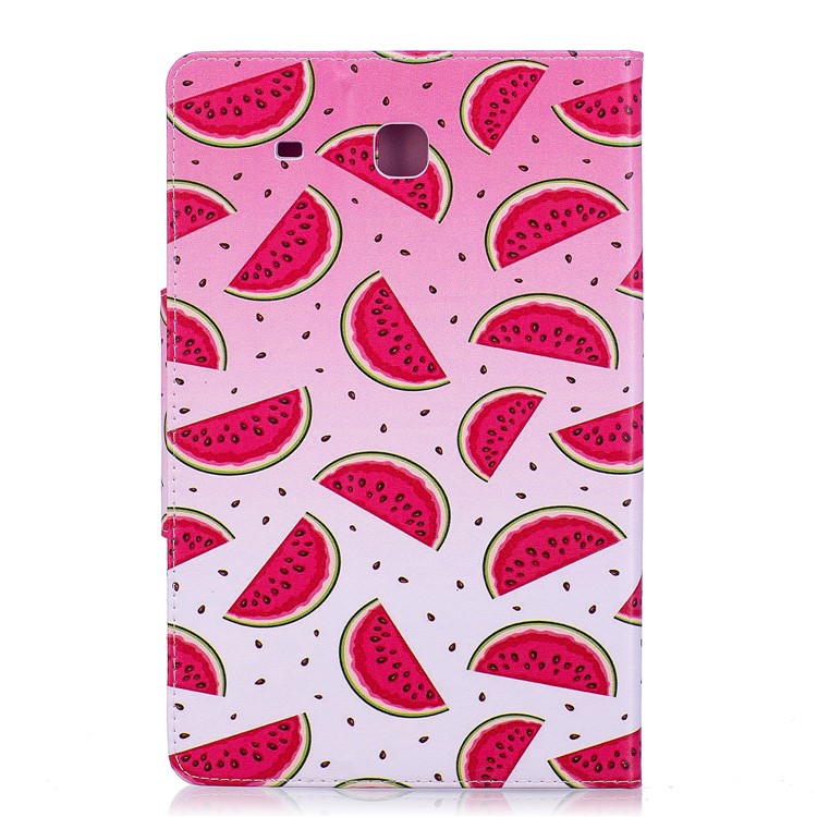 Pattern Printing PU-Leder Smart Standabdeckung Shell Für Samsung Galaxy Registerkarte E 9.6 T560 - Wassermelonenscheiben-2