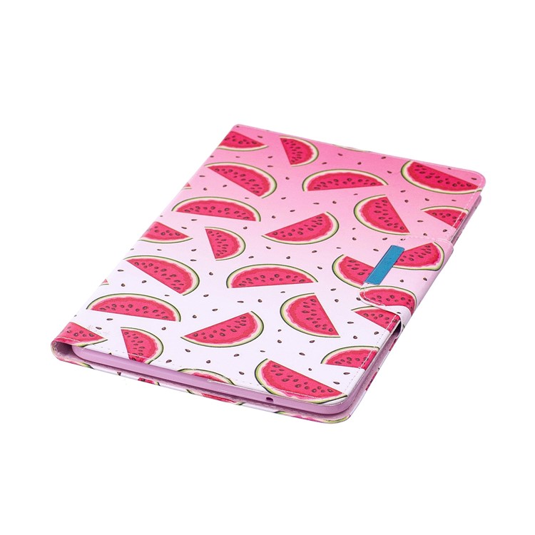 Pattern Printing PU-Leder Smart Standabdeckung Shell Für Samsung Galaxy Registerkarte E 9.6 T560 - Wassermelonenscheiben-6