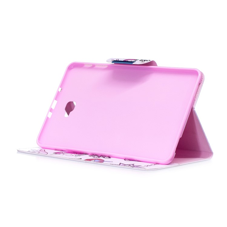 Patterned Wallet Leather Flip Stand Smart Tablet Case for Samsung Galaxy Tab A 10.1 (2016) - Girl Gang Elements-5