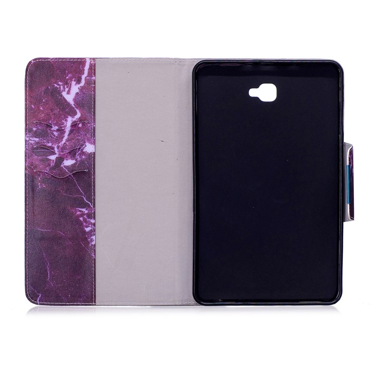 Patterned PU Leather Stand Wallet Smart Tablet Cover for Samsung Galaxy Tab A 10.1 (2016) - Marble Grain-3
