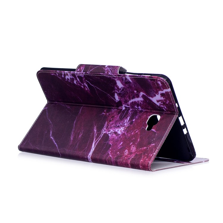 Patterned PU Leather Stand Wallet Smart Tablet Cover for Samsung Galaxy Tab A 10.1 (2016) - Marble Grain-4