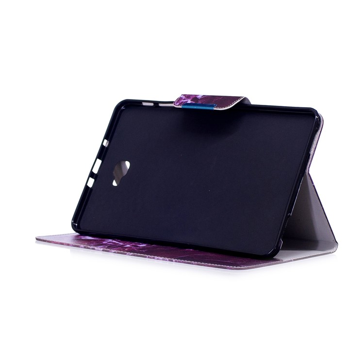 Patterned PU Leather Stand Wallet Smart Tablet Cover for Samsung Galaxy Tab A 10.1 (2016) - Marble Grain-5
