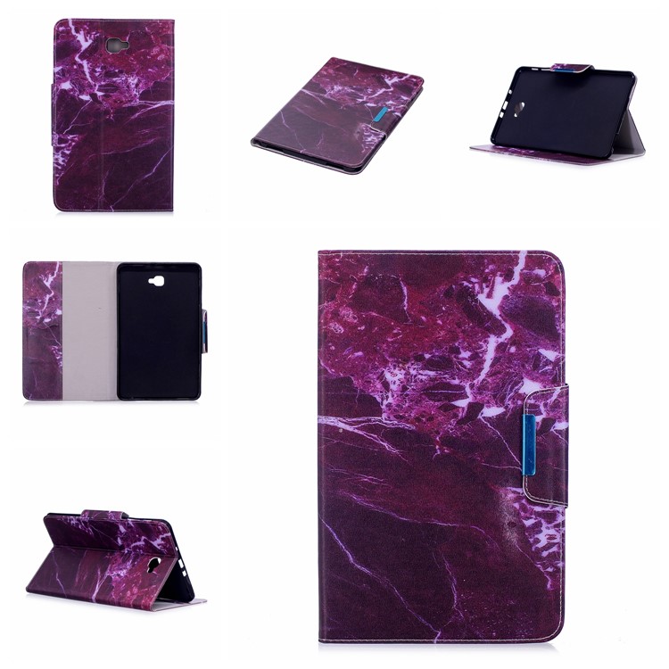 Patterned PU Leather Stand Wallet Smart Tablet Cover for Samsung Galaxy Tab A 10.1 (2016) - Marble Grain-7