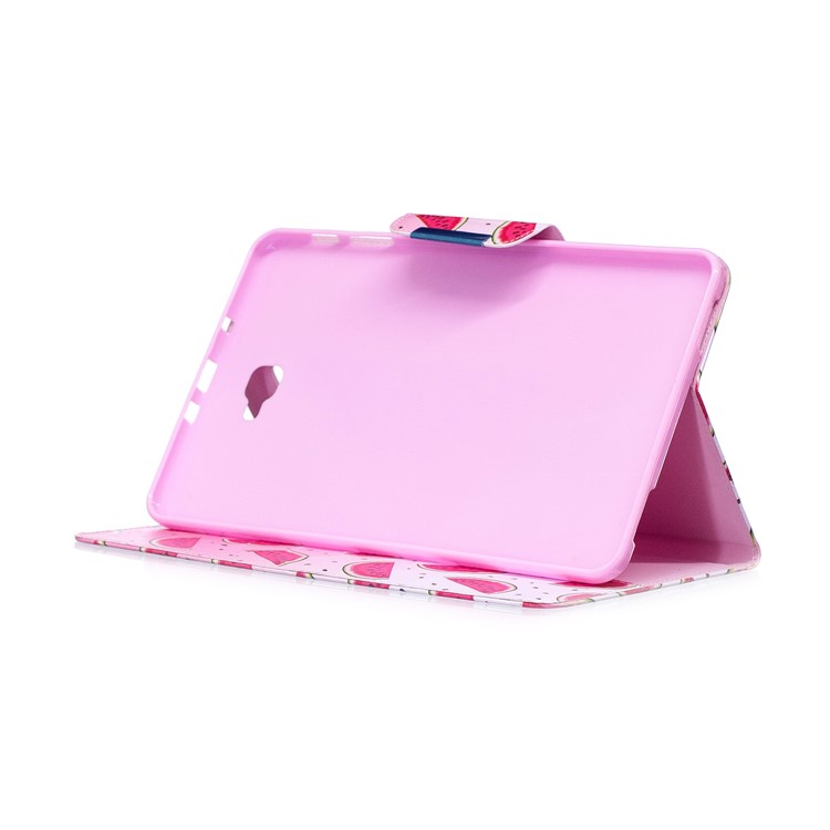 Patterned Leather Wallet Smart Case Accessory for Samsung Galaxy Tab A 10.1 (2016) - Watermelon Slices-5